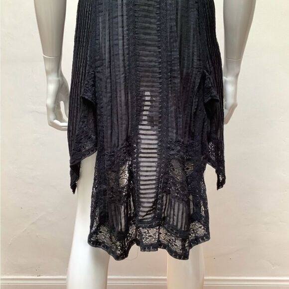 BIYA Designer of JOHNNY WAS Sheer Lace Dress Intricate Sheer and Lace High Low - Picture 14 of 15